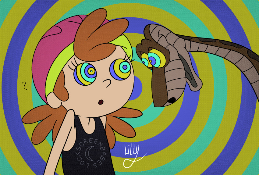 amy_gillis brown_hair clarence disney femsub hypnotic_eyes kaa kaa_eyes lilly41944 snake the_jungle_book