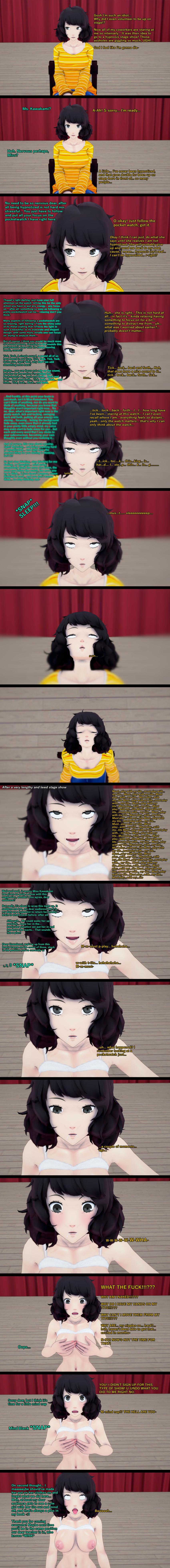 3d absurdres awakening black_hair blush bra breasts cleavage closed_eyes clothed collarbone denial dialogue embarrassed english_text erect_nipples eye_roll femsub finger_snap gone_wrong grey_eyes hourglass_figure koikatsu! liz_b long_hair mantra midriff navel nipples nude pendulum persona_(series) persona_5 pocket_watch sadayo_kawakami sequence shirt sitting sleep_command stage stage_hypnosis text tick-tock_saying tongue tongue_out trigger underwear