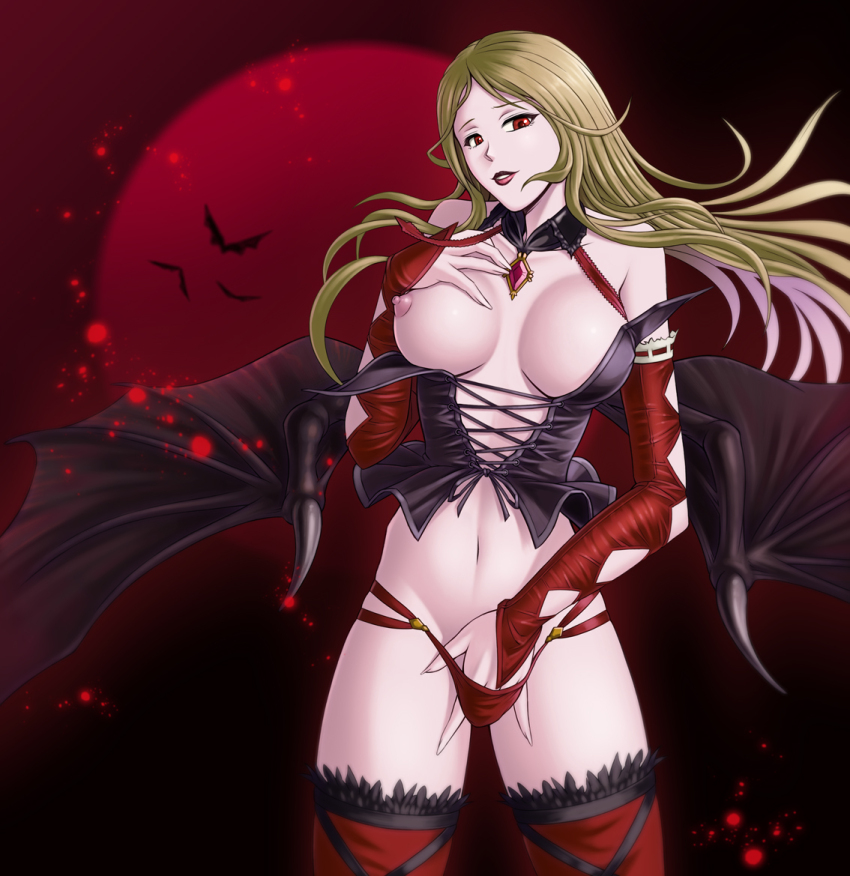 annette_(castlevania) castlevania castlevania_rondo_of_blood corruption femsub large_breasts masturbation nipples saisaigarou vampire wings