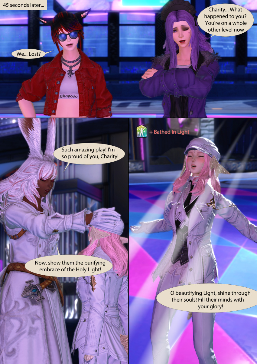 3d comic female_only final_fantasy final_fantasy_xiv gameplay_mechanics pink_hair rosera