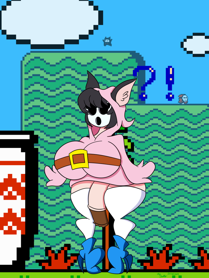 futanari horse_futa horse_penis nintendo original shortstack shyguy super_mario_bros. the_doodler transformation