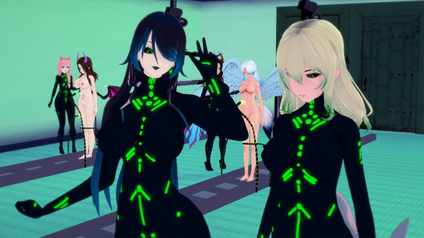 drone dronification microchip multiple_girls tech_control