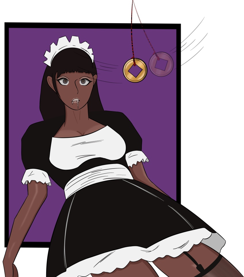 coin dark_skin maid maid_headdress original tagme