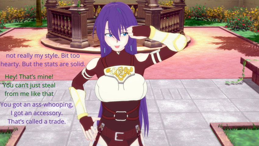 accidental_hypnosis femsub gama_catthem gameplay_mechanics humor hypnovember purple_hair shangri-la_frontier tagme tech_control text towa_amane