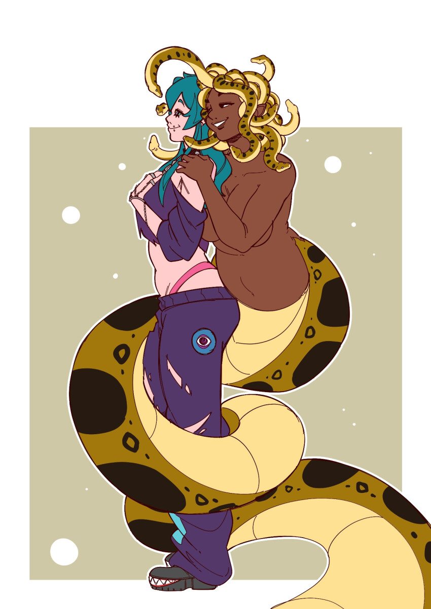 character_request efalabrino female_only femdom femsub naga_girl nude original tagme topless