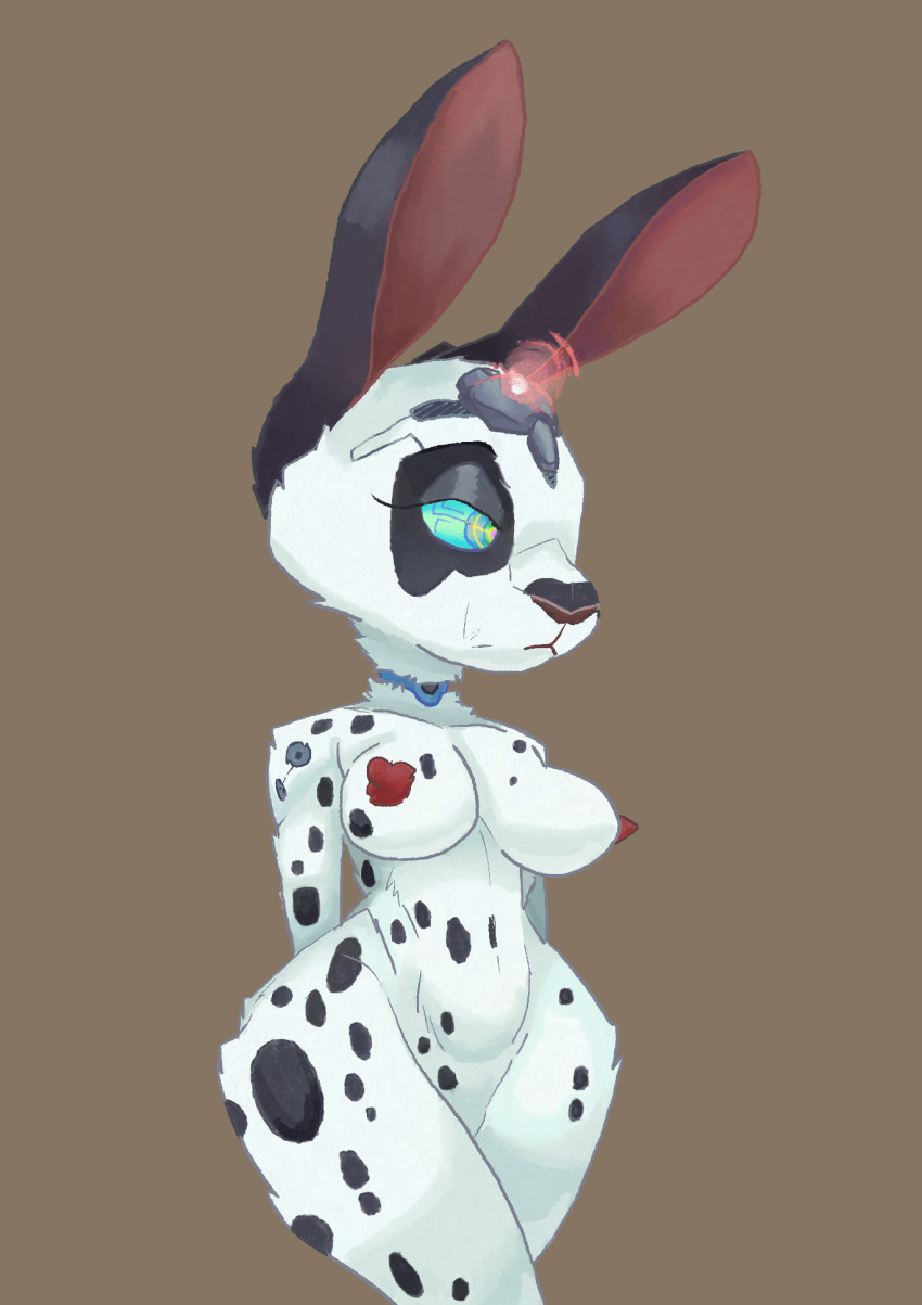 bunny_girl collar drone dronification furry hypnotic_eyes large_breasts smagadoodle tech_control wide_hips