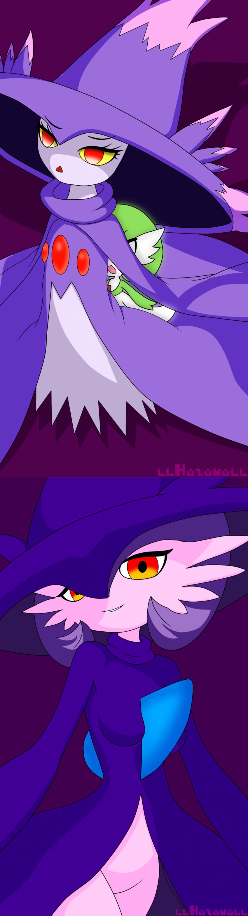 before_and_after fusion gardevoir hazama mismagius pokemon possession