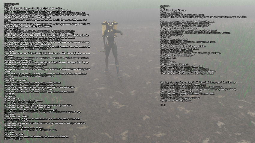 3d caption female_only femsub flesh_(manipper) furry lizard_girl nude pov text