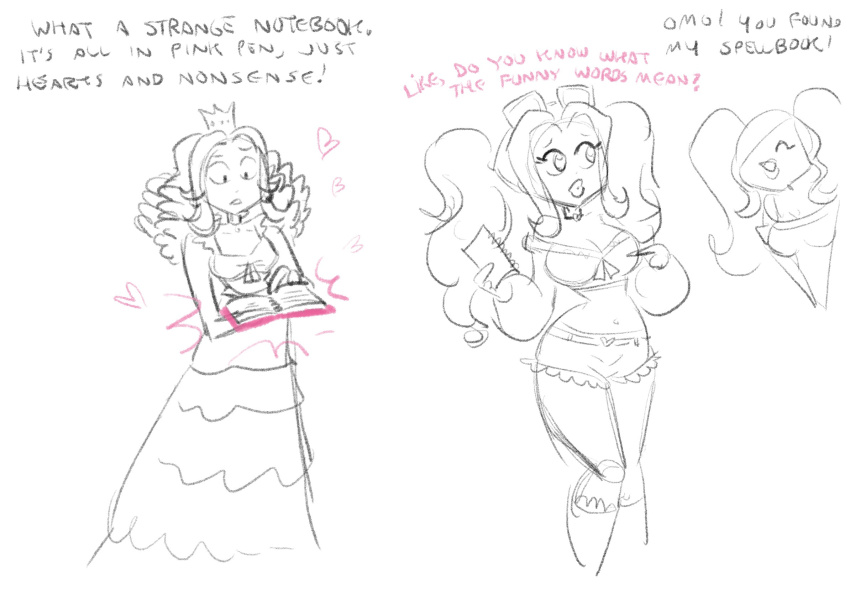 bimbofication brain_drain breast_expansion female_only large_breasts mr-dna original princess_caelia_(kachopper9) text