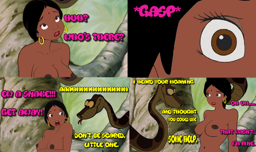 aged_up breasts comic kaa large_breasts nude shanti text the_jungle_book topless waqqed_(manipper)