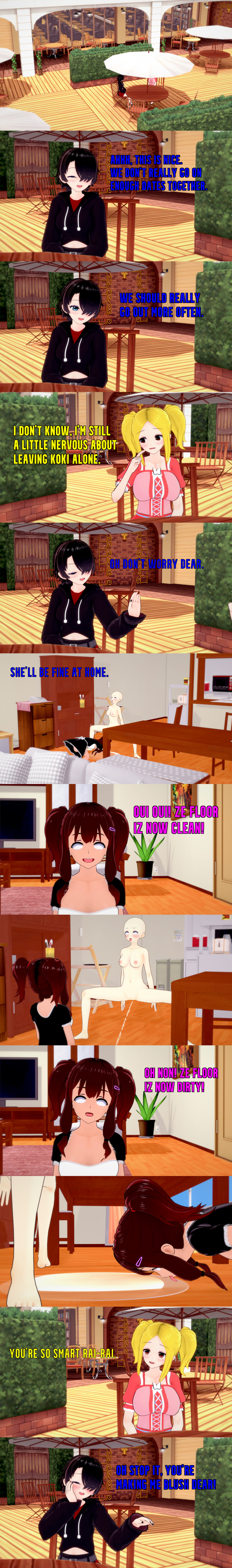 absurdres bald black_hair blonde_hair blue_eyes blush breasts brown_eyes censored closed_eyes clothed dialogue emma_(madjacks) english_text female_only femdom femsub hair_covering_one_eye koki_(witch) kurai_(witch) mad_jacks maid mia_(witch) multiple_girls multiple_subs nipples nude ophelia's_dollhouse pee_drinking pussy short_hair text urination white_eyes whitewash_eyes witch_(mad_jacks)