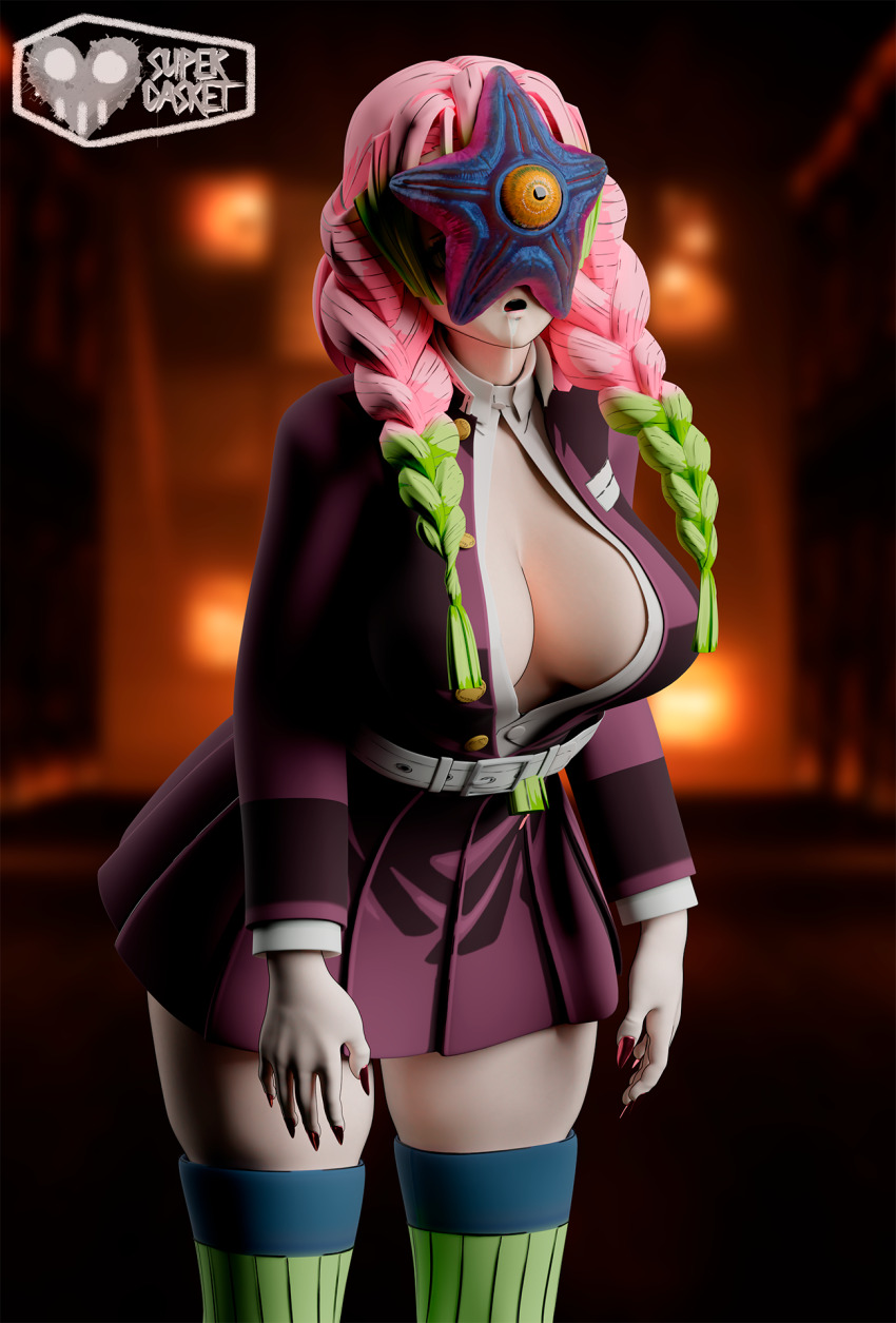 3d blender dc_comics demon_slayer drool mitsuri_kanroji open_clothes parasite starro supercasket