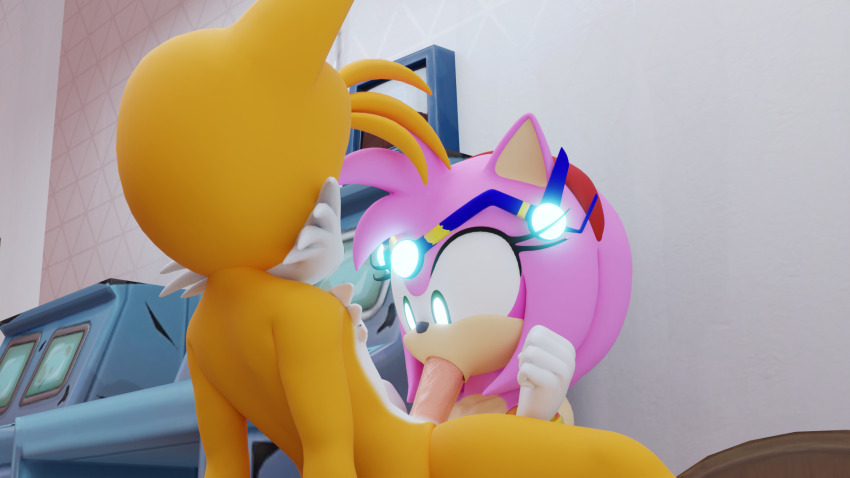 3d ahegao altered_common_sense amy_rose animal_ears bottomless breasts corruption cum cum_on_breasts empty_eyes fellatio femdom femsub fox_boy furry glowing glowing_eyes happy_trance headband hedgehog_girl helmet hypnotic_accessory maledom miles_tails_prower oral penis ring_eyes smile sonic_the_hedgehog_(series) symbol_in_eyes tech_control topless twintails3d