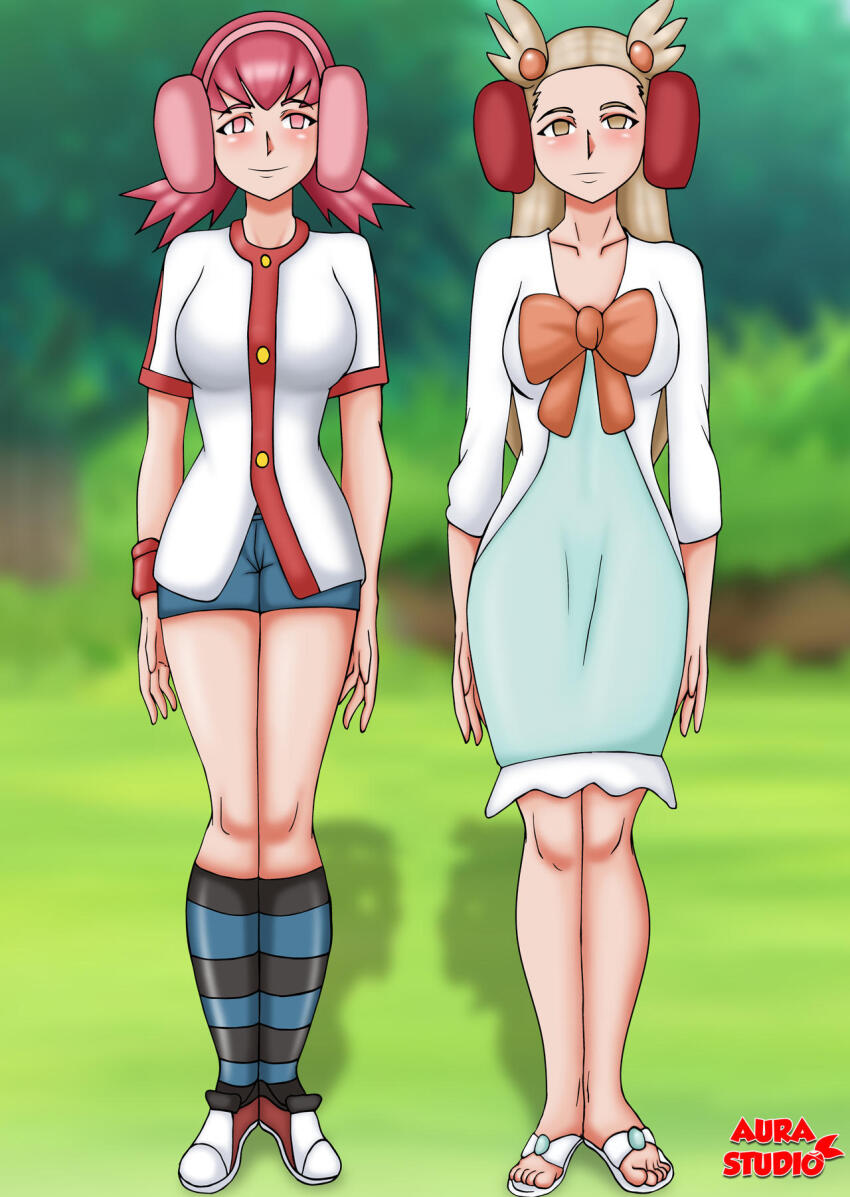 aurastudio empty_eyes femsub happy_trance headphones jasmine nintendo pink_hair pokemon whitney