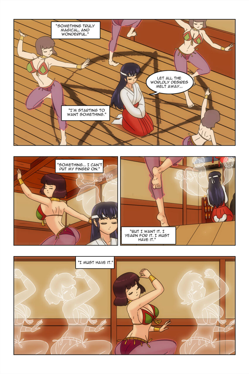 dancing ghost harem_outfit multiple_girls multiple_subs sakura_(urusei_yatsura) shinobu_miyaki unaware urusei_yatsura wadevezecha