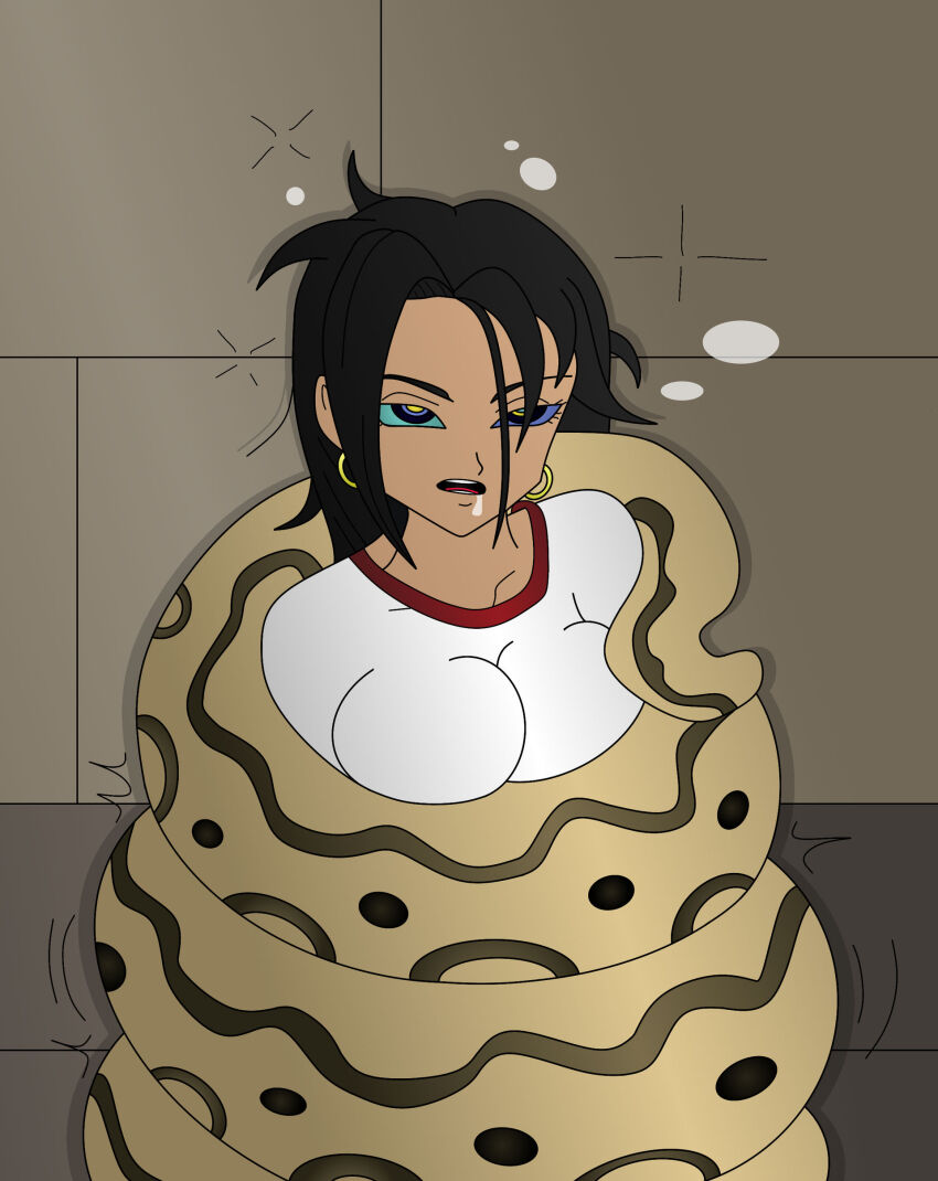 artist_request black_hair dragon_ball dragon_ball_super femsub kale large_breasts snake