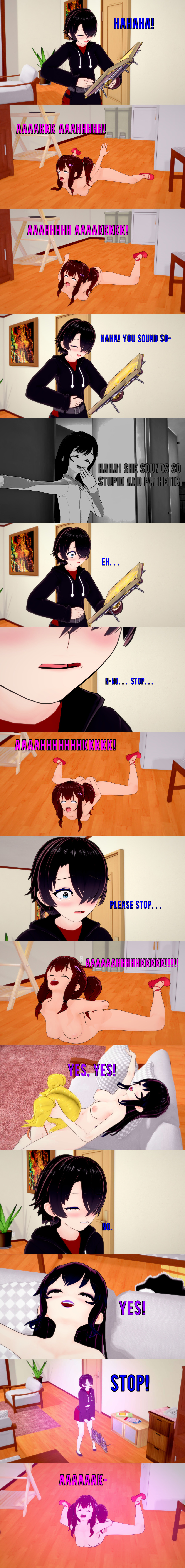 absurdres black_hair blonde_hair blue_eyes book breasts brown_eyes censored closed_eyes clothed dialogue english_text eye_roll fellatio female_only femdom femsub futanari hair_covering_one_eye koki_(witch) kurai_(witch) long_hair mad_jacks maid makeup mia_(witch) multiple_doms multiple_girls multiple_subs nipples nude ophelia's_dollhouse ophelia_(ophelia's_dollhouse) oral orgasm penis purple_eyes text white_eyes whitewash_eyes witch_(mad_jacks)