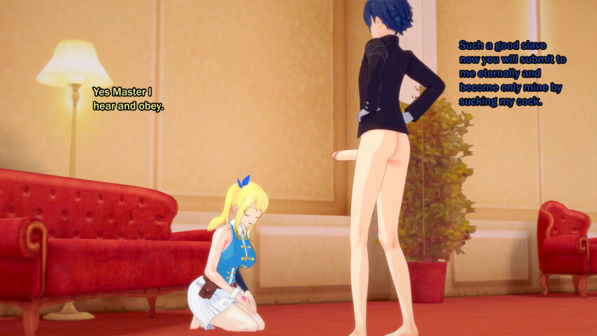 3d empty_eyes fairy_tail femsub lucy_heartfilia maledom sonrio12 text