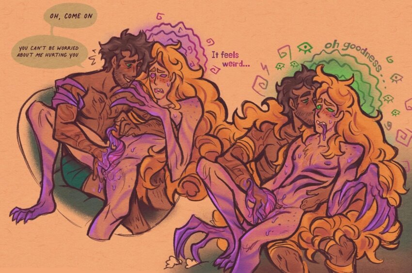 avrilen blonde_hair comic distortion_(the_magnus_archives) green_eyes jonathan_sims maledom malesub michael_shelley monster_boy penis the_magnus_archives yaoi