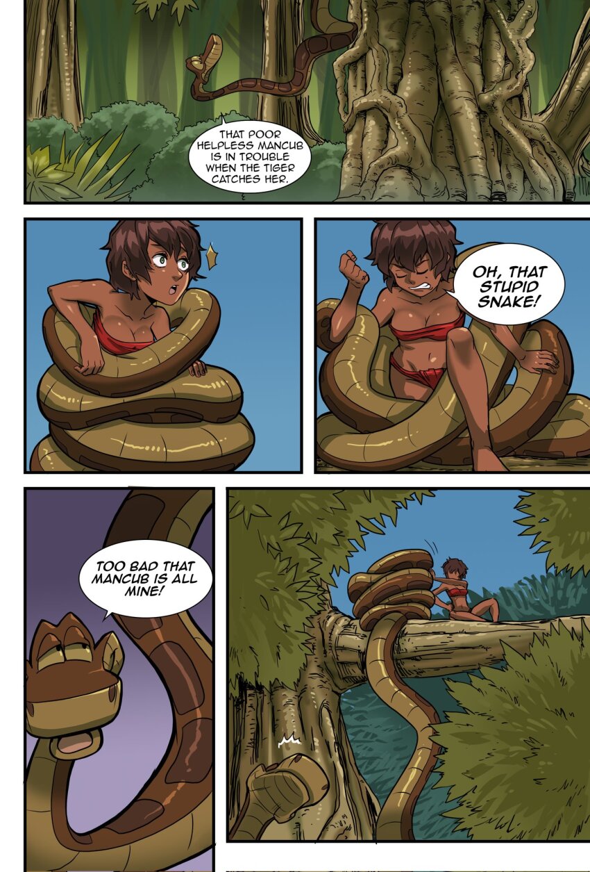 angry bikini caption cleavage coils comic disney ewder genderswap kaa mowgli snake the_jungle_book