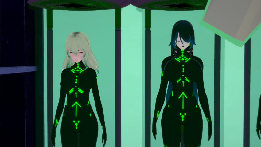 drone dronification microchip multiple_girls tech_control