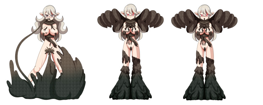 absurdres corrin_(fire_emblem) elf_ears expressionless femsub fire_emblem fire_emblem_fates glowing_eyes hypnotic_slime idpet looking_at_viewer nintendo nude oral possession red_eyes restrained slime transparent_background vaginal