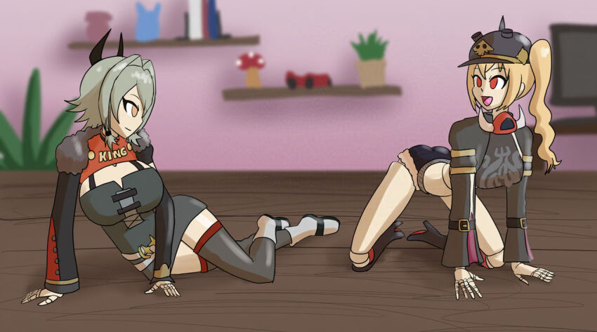 blonde_hair caesar_(zenless_zone_zero) dollification female_only femsub lucy_(zenless_zone_zero) mythkaz tagme zenless_zone_zero