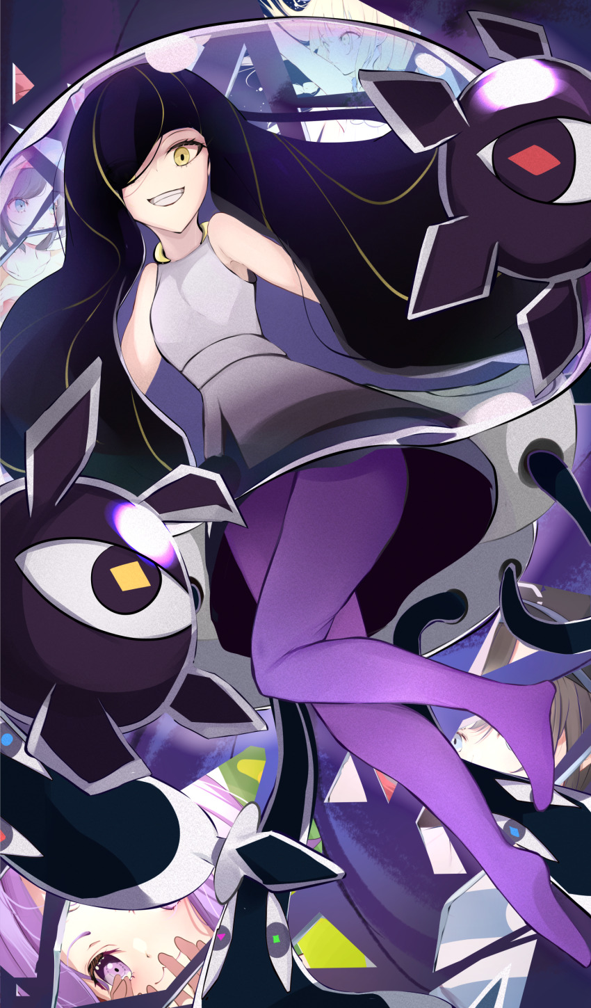 alternate_color_scheme alternate_costume alternate_hair_color androgynous_dom bare_shoulders black_hair blonde_hair blue_eyes brown_hair character_request corruption evil_smile eye_color_change femsub floating hair_covering_one_eye happy_trance lillie_(pokemon) long_hair looking_at_viewer lusamine milf mother_and_daughter multicolored_hair multiple_girls nihilego nintendo parasite pokemon pokemon_(creature) pokemon_sun_and_moon possession purple_eyes purple_hair purple_skin red_eyes selene_(pokemon) short_hair smile tentacles tsukune2398 very_long_hair yellow_eyes