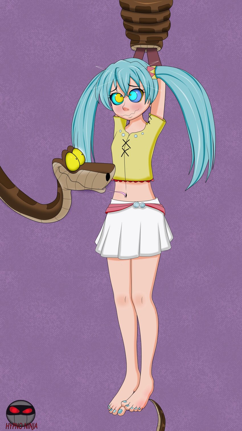 bakugan blue_hair disney femsub hypno_ninja kaa kaa_eyes nail_polish navel_play runo_misaki snake tagme the_jungle_book toenail_polish twintails