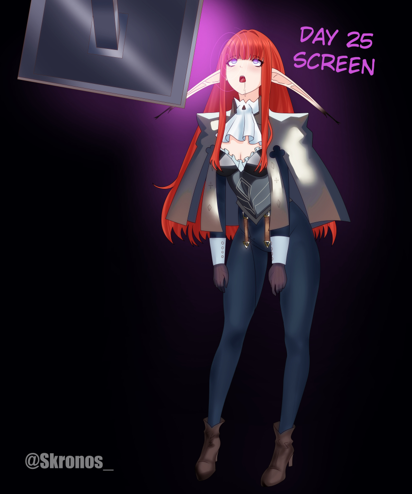 absurdres character_request drool eiselin_burchelli_meijal_hulkenberg female_only femsub hypnovember kronobas28 long_hair metaphor:refantazio open_mouth red_hair simple_background tagme tech_control tv