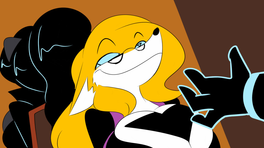 animated animated_gif darkwitt darkwitt_(darkwitt) femsub fox_girl furry happy_trance howling_mad_fox_hatter hypnotic_eyes large_breasts maledom original panther_girl parody sabri(howling_mad_fox_hatter) tattoo tongue_out