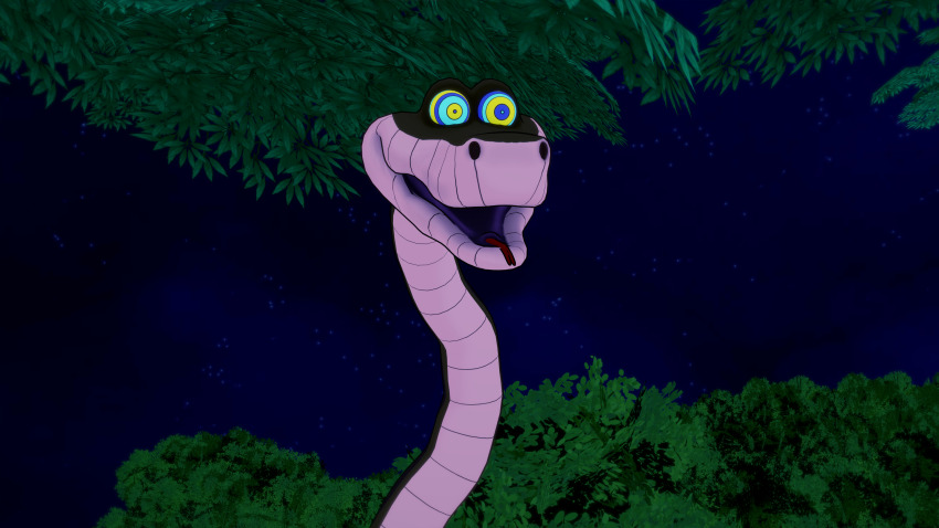 3d ass barefoot bikini black_hair breasts cleavage feet grey_eyes huge_ass huge_breasts jungle kaa kaa_eyes koikatsu! large_ass lipstick loincloth midriff mrkoiru multiple_girls open_mouth outdoors pale_skin ruby_rose rwby short_hair snake surprised the_jungle_book wide_hips