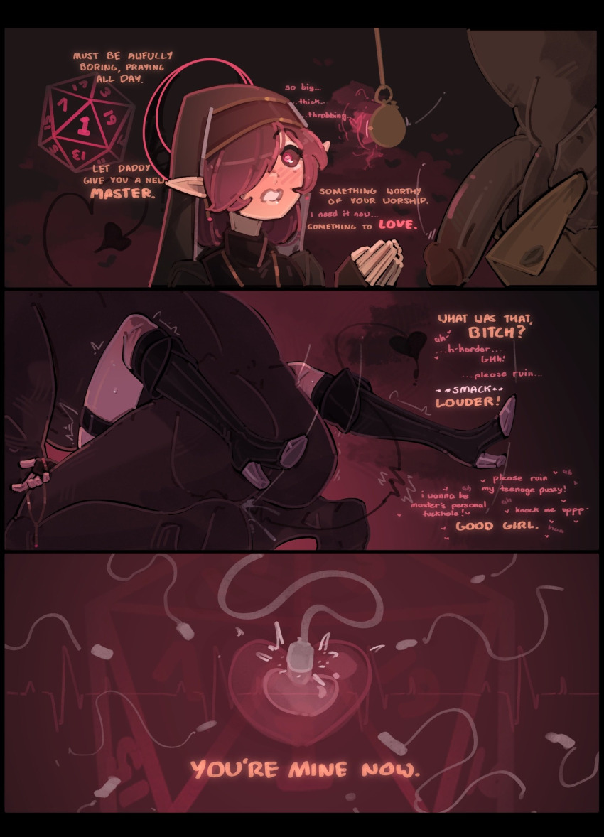 boots comic femsub fertilization halo high_heels maledom mating_press nun pendulum penis sex shuuko_(s_h_uuko)