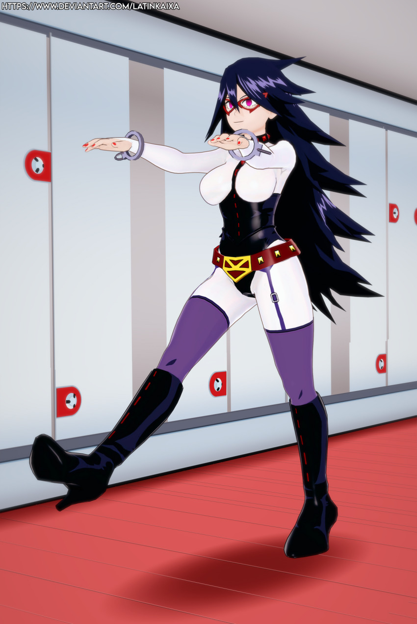 3d black_hair empty_eyes femsub large_breasts latinkaixa long_hair my_hero_academia nemuri_kayama zombie_walk