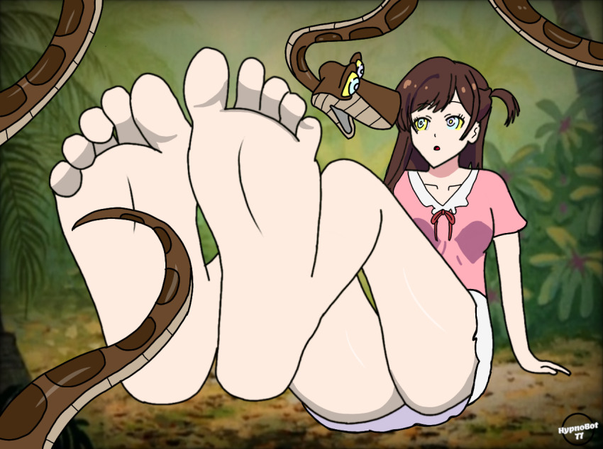 chizuru_mizuhara disney feet femsub foot_focus hypnobot771 kaa kaa_eyes rent_a_girlfriend spiral_eyes tagme the_jungle_book