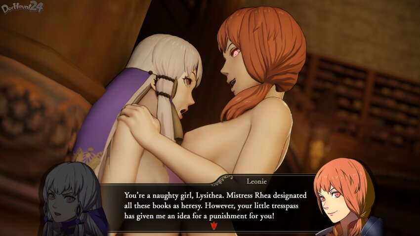 3d dochaunt english_text fire_emblem fire_emblem_three_houses leonie_pinelli lysithea_von_ordelia nintendo tagme text