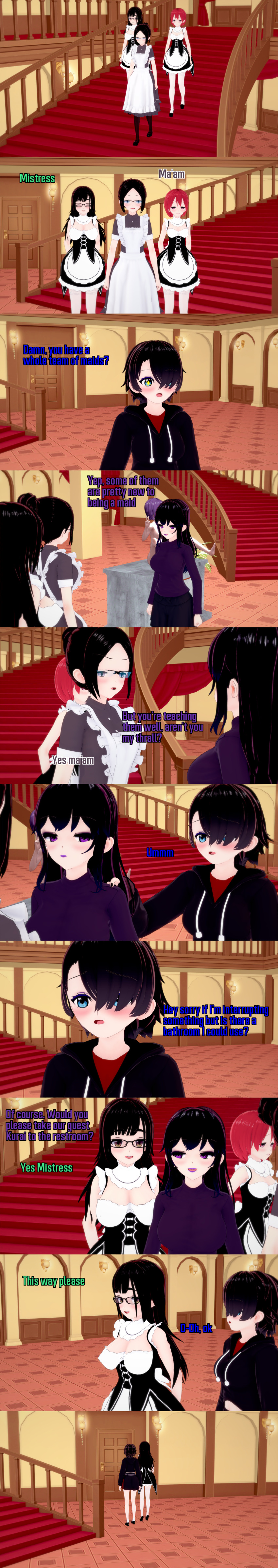 absurdres aware black_hair blue_eyes body_control breasts brown_eyes closed_eyes clothed dialogue double_v english_text female_only femdom femsub glasses grey_eyes hair_covering_one_eye kurai_(witch) lia_(ophelia's_dollhouse) lila_(ophelia's_dollhouse) long_hair maid multiple_girls multiple_subs nipples nude ophelia's_dollhouse ophelia_(ophelia's_dollhouse) pregnant purple_eyes purple_hair red_hair rose_(ophelia's_dollhouse) scared short_hair sisters statue symbol_in_eyes text v witch_(mad_jacks) zenin1