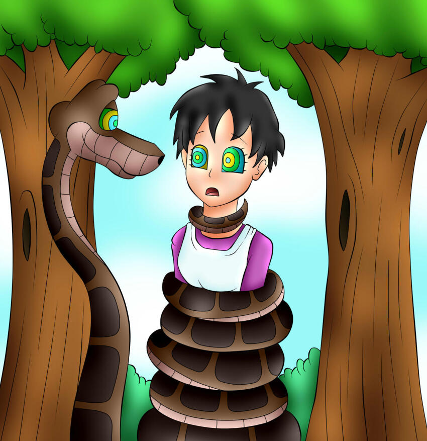 disney dragon_ball dragon_ball_z femsub jerrydestrtoyer kaa kaa_eyes snake the_jungle_book videl
