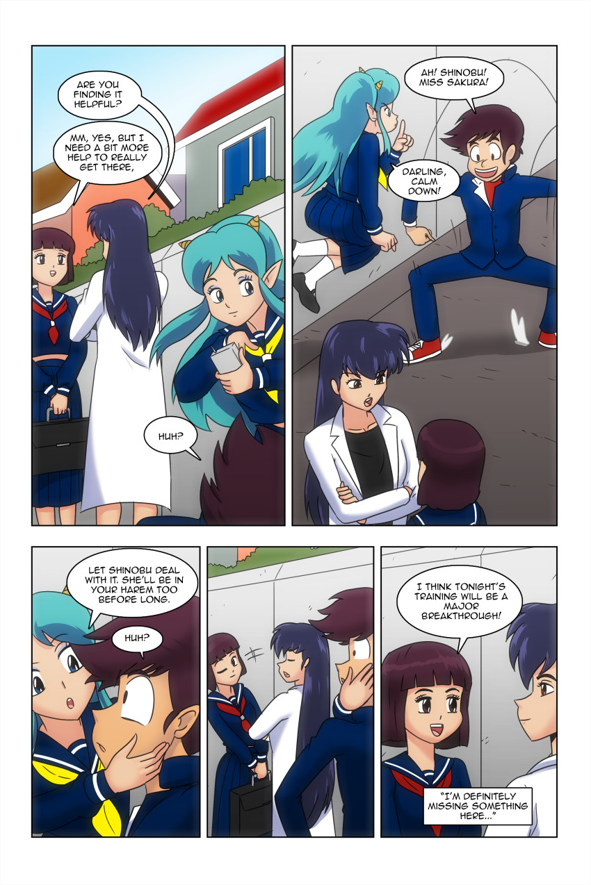 ataru_moroboshi comic lum sakura_(urusei_yatsura) shinobu_miyaki urusei_yatsura wadevezecha