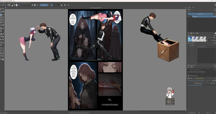 absurdres ai_art crop_top elden_ring femsub gemna_(mezz+pokemongirl) jacket large_breasts leaning_forward maledom melina_(elden_ring) original pendulum regulus_(rule_of_thetra) rule_of_thetra_(generator) rule_of_thetra_(manipper) running skirt socks speech_bubble stable_diffusion_(ai) tagme text