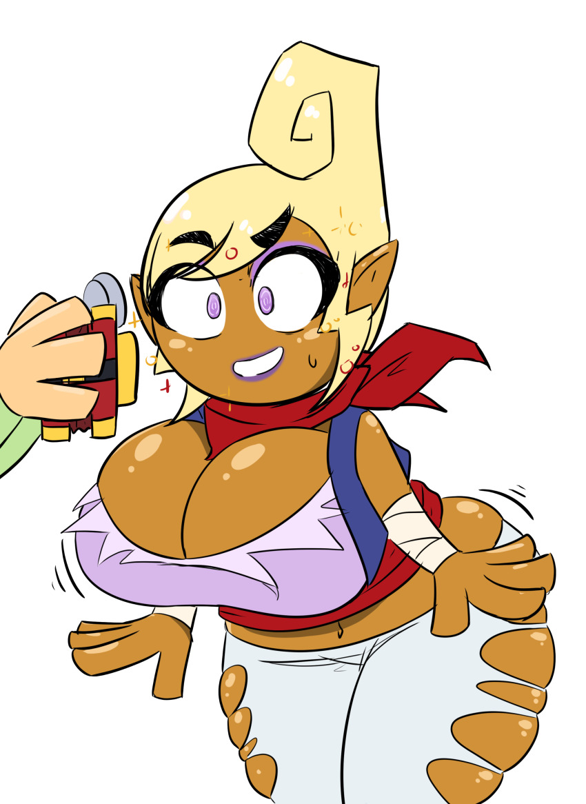 ass_expansion bimbofication breast_expansion camera kobi94 large_breasts nintendo princess_zelda surprised tetra the_legend_of_zelda the_wind_waker thighhighs