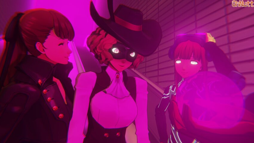 3d femsub futaba_sakura haru_okumura hypnotized_hypnotist joker_(persona_5) ohnutt persona_(series) persona_5 persona_5_royal sumire_yoshizawa tagme