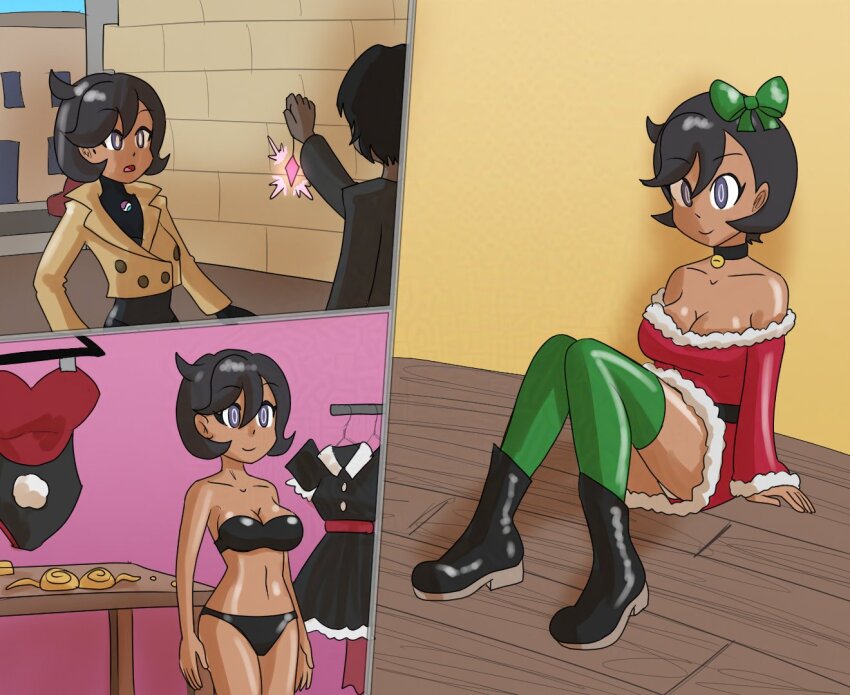 black_hair christmas emma_(pokemon) femsub mythkaz nintendo pokemon pokemon_legends_z-a tagme