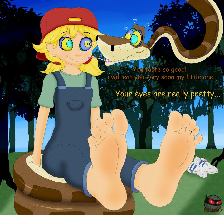 aged_up barefoot disney feet femsub foot_focus happy_trance hypno_ninja kaa kaa_eyes lana_loud loud_house snake text the_jungle_book