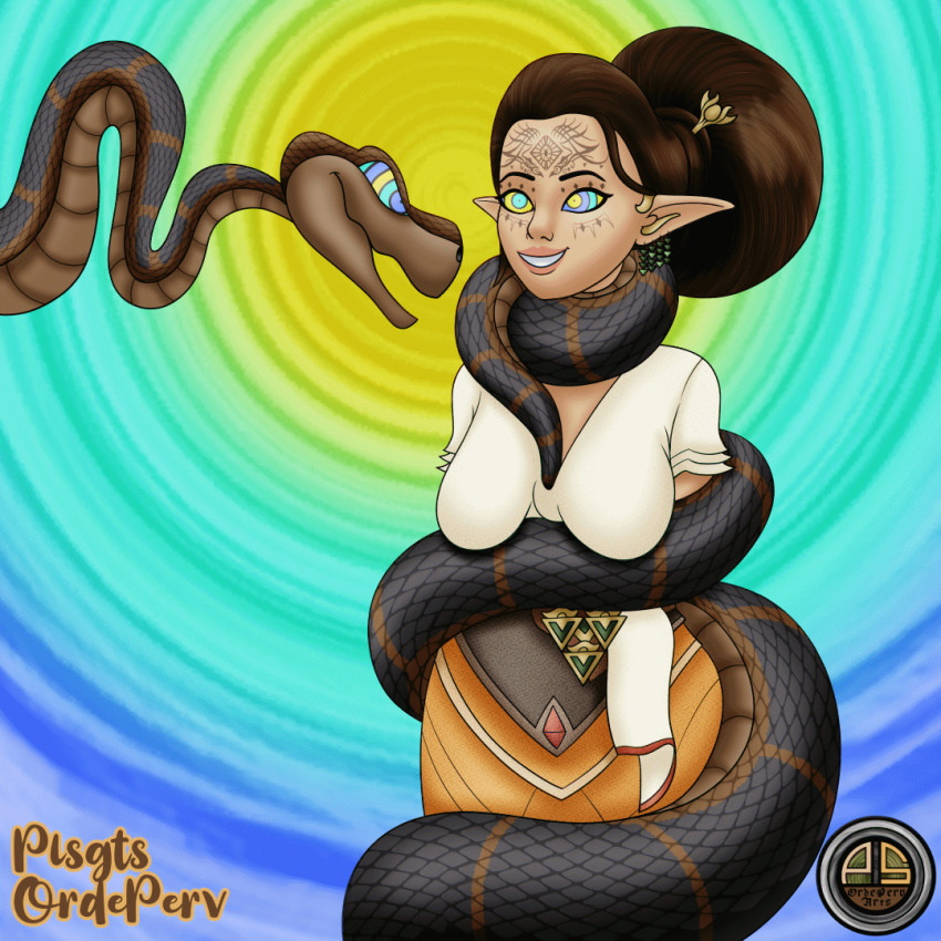 absurdres animated_eyes_only animated_gif bellara_lutare brown_hair coils disney dragon_age elf elf_ears femsub happy_trance kaa kaa_eyes maledom ordeper_arts ring_eyes snake spiral_eyes symbol_in_eyes the_jungle_book