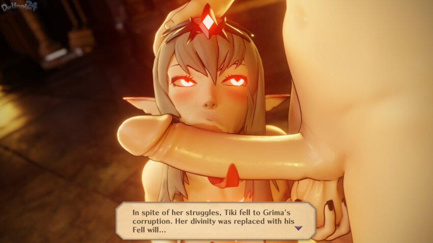 3d corruption dochaunt english_text fellatio femsub fire_emblem fire_emblem_awakening glowing glowing_eyes grima_(fire_emblem_awakening) licking maledom nintendo oral penis robin_(fire_emblem_awakening) text tiki_(fire_emblem) tongue