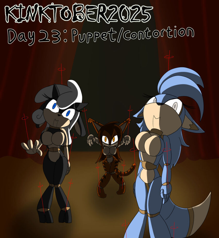 altered_common_sense animal_ears breasts character_request corruption dazed doll doll_joints empty_eyes expressionless feet female_only femsub fox_girl furry glowing_eyes happy_trance limp looking_at_viewer multiple_girls noodles_(slizergiy) nude original puppet puppetization restrained sheep_girl slizergiy smile sonic_the_hedgehog_(series) stage standing