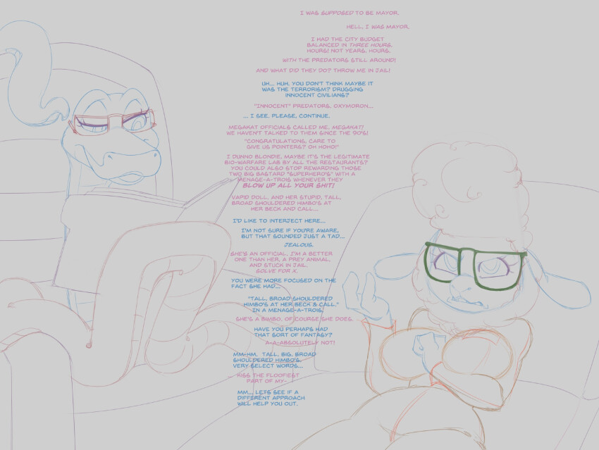 dawn_bellwether furry glasses khreissy sheep_girl snake snake_girl tagme text therapist zootopia