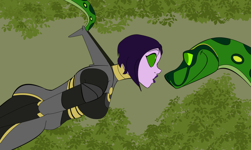 animated animated_eyes_only animated_gif colorrings femsub glycon green_eyes hood jungle kaa_eyes maledom mass_effect original purple_hair purple_lipstick purple_skin snake tagme tail tali'zorah_nar_rayya