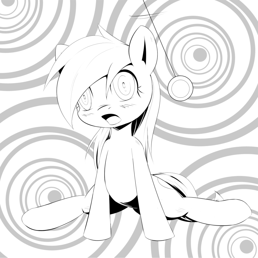 animals_only blush empty_eyes femsub hooves horse my_little_pony non-human_feet open_mouth original pendulum randy short_hair